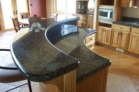 island kitchen with granite countertops