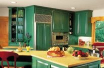 Deep Green Cabinets